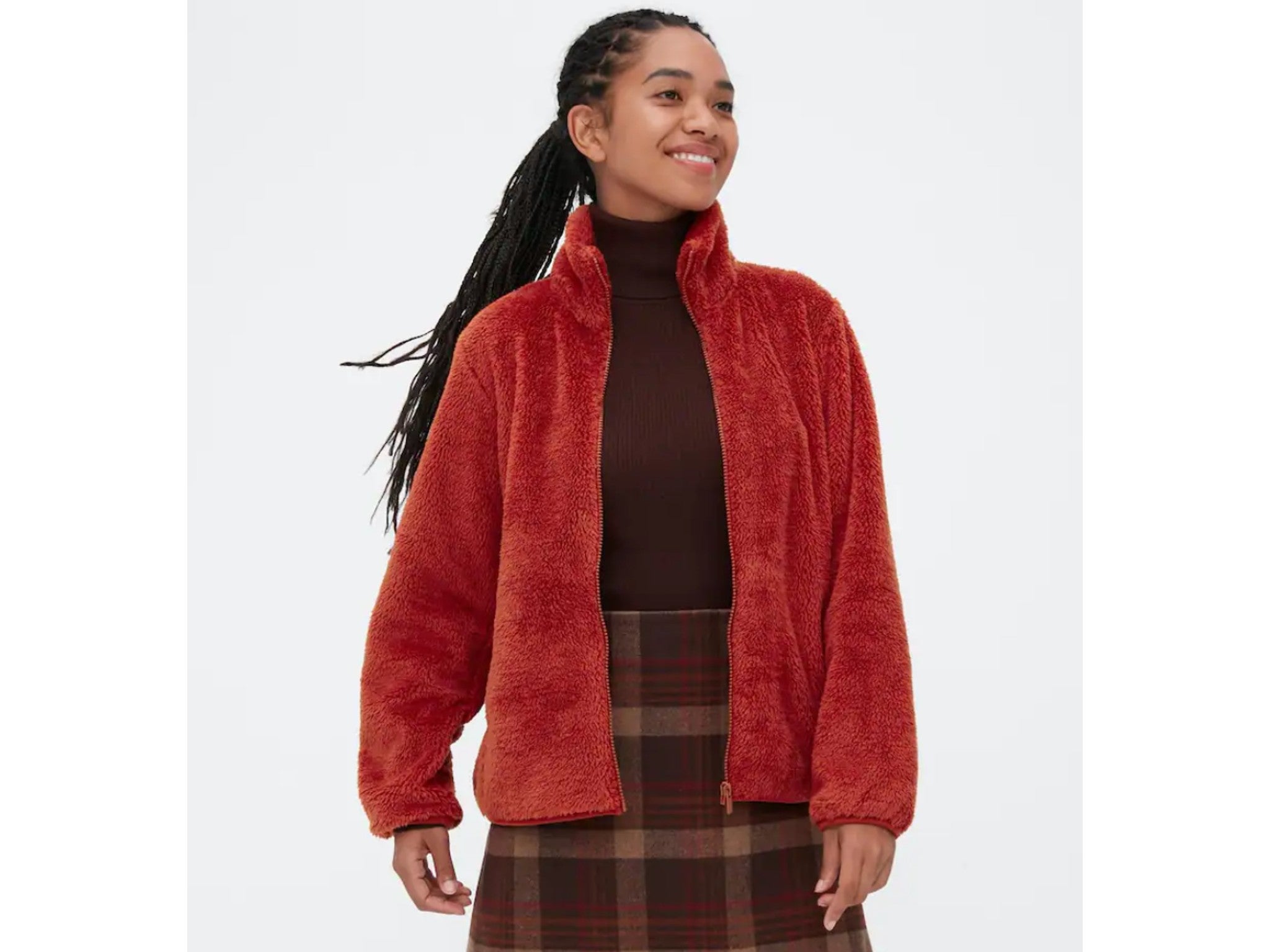 Uniqlo faux shop fur coat